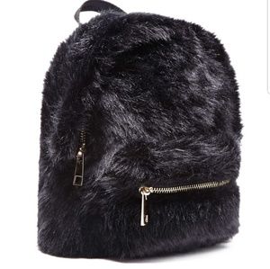 Forever 21 mini furry backpack